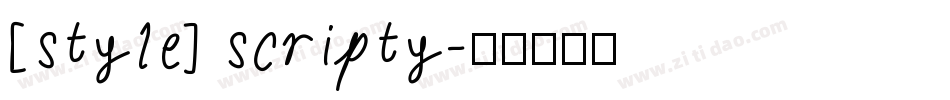 [style] scripty字体转换